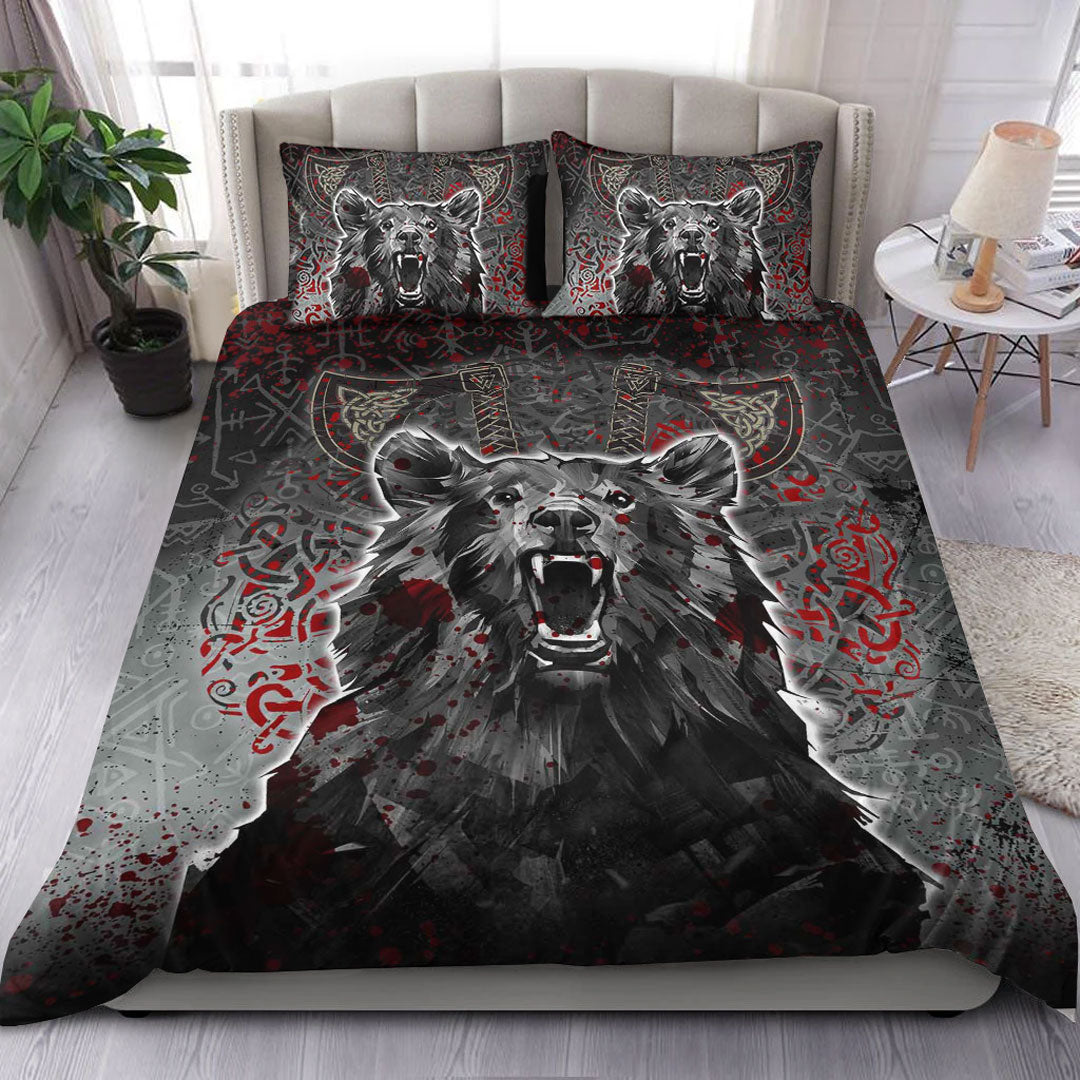 Viking Bedding Set Viking Berserker Bear Blood