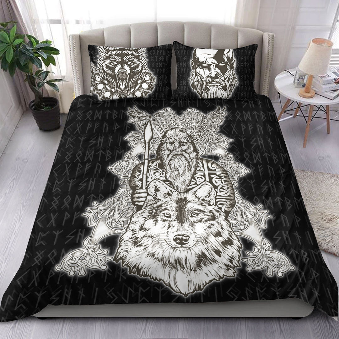 Viking Bedding Set Odin Wolf Viking Set