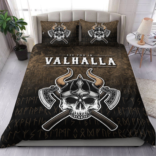 Viking Bedding Set See You In Valhalla Vikings Nordic