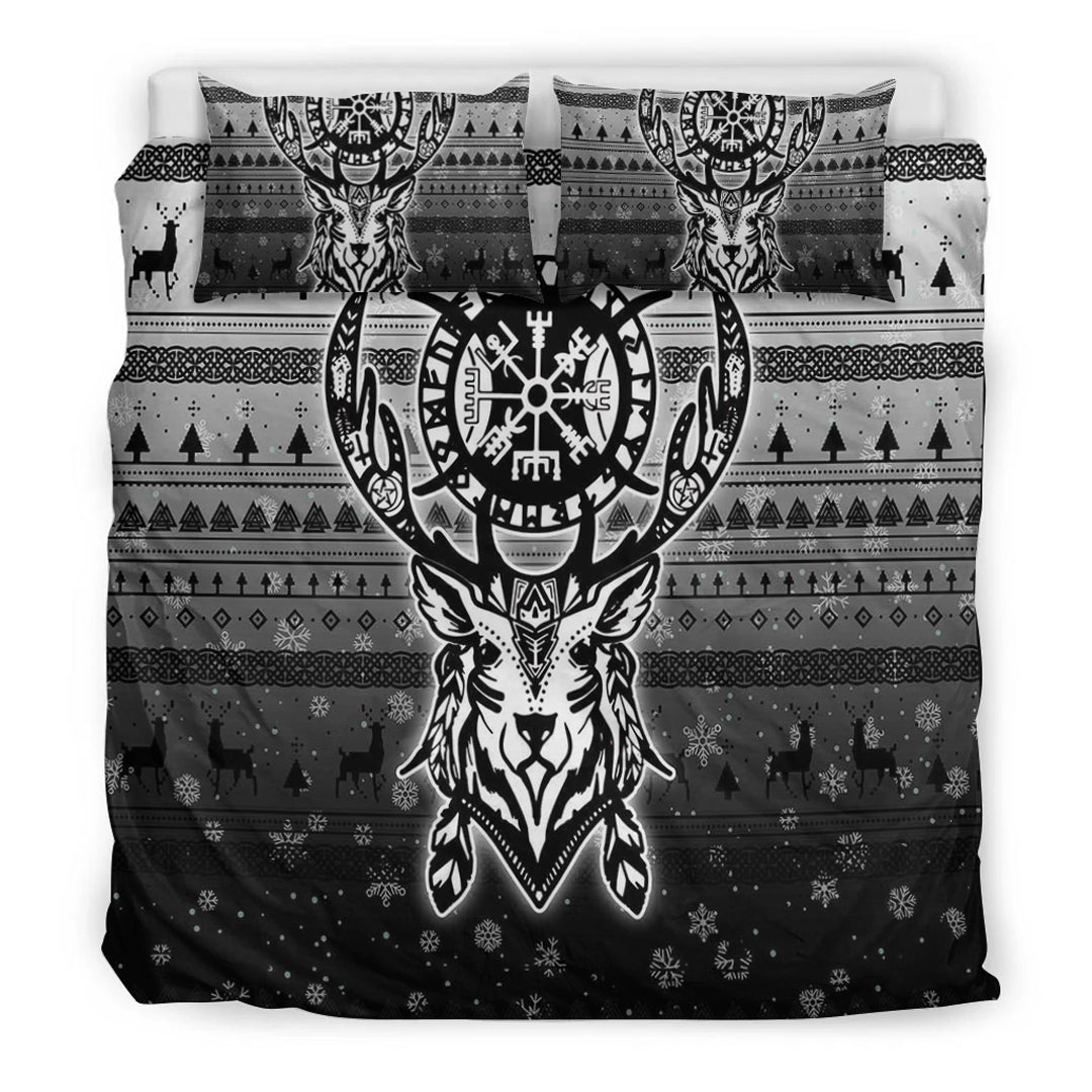 Viking Bedding Set Viking Reindeer Vegvisir