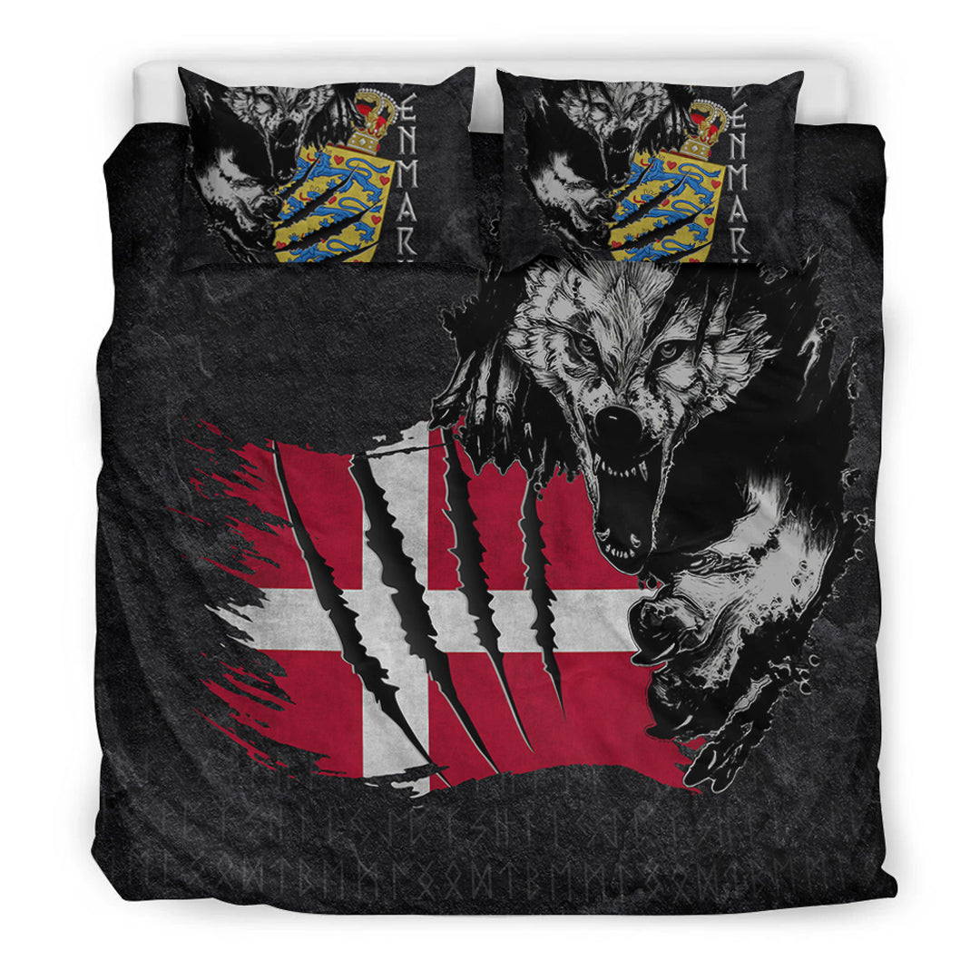 Viking Bedding Set Denmark Wolf Style Ver02