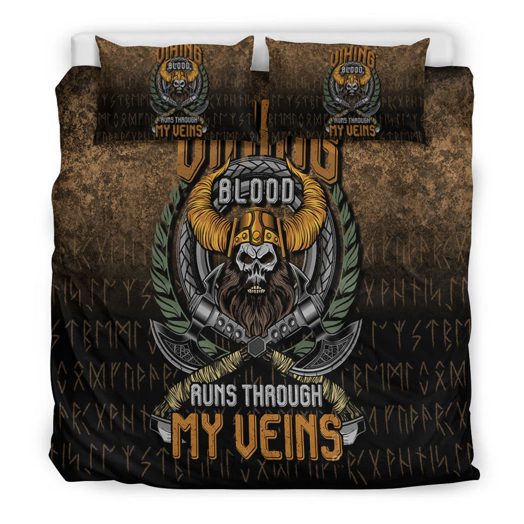 Viking Bedding Set Viking Blood Run Through My Veins Ver01