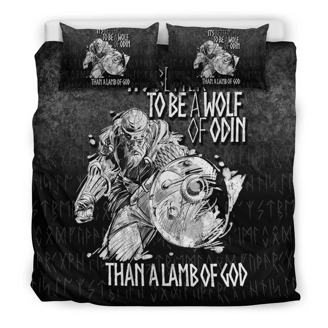 Viking Bedding Set Viking Valhalla Odin It'S Better To Be A Wolf