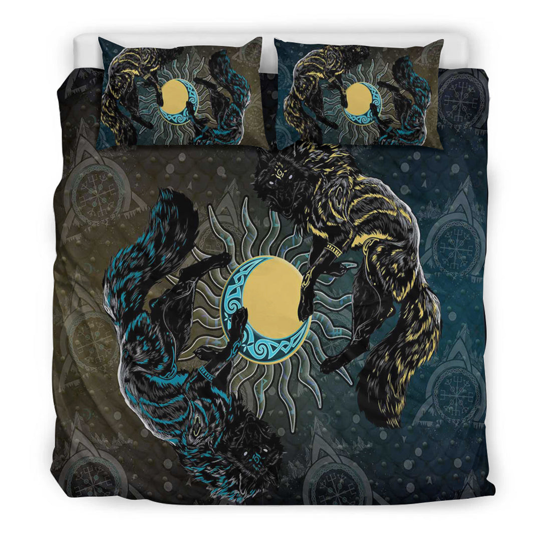 Viking Bedding Set Skoll and Hati Gradiant Style