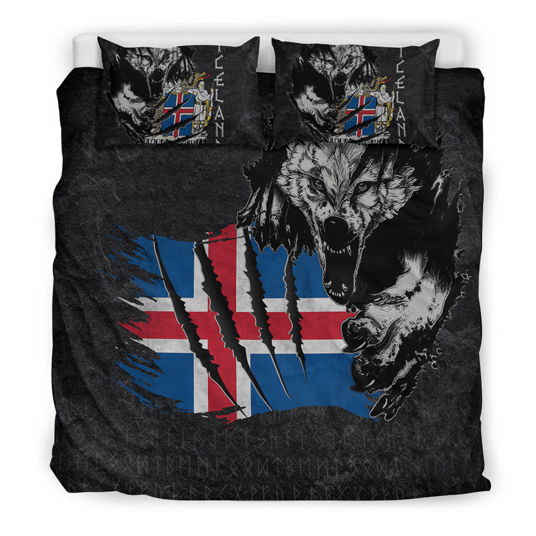 Viking Bedding Set Iceland Wolf Style