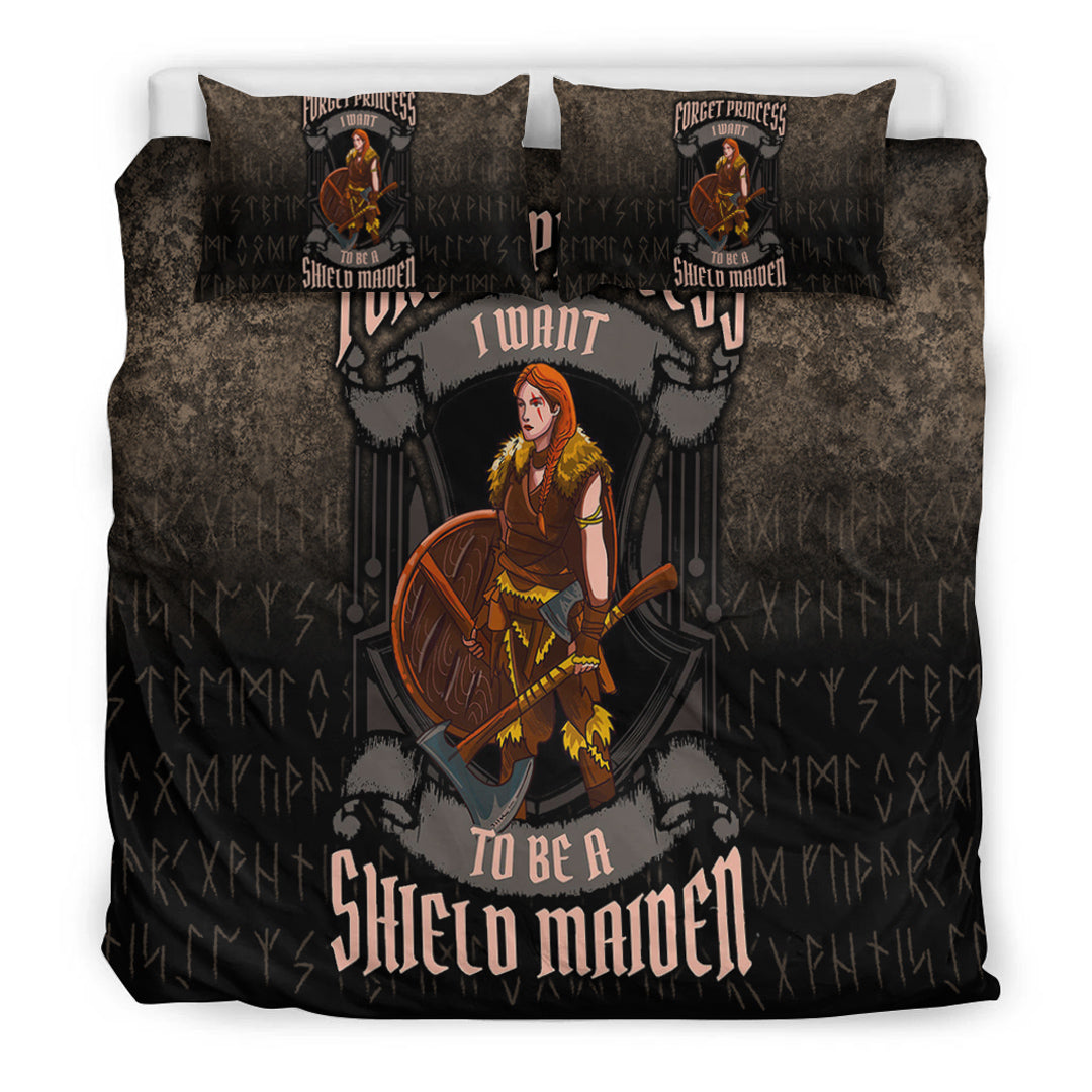 Viking Bedding Set Forget Princess I Want To Be A Shield Maiden