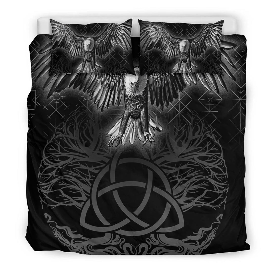 Viking Bedding Set Raven Tree Cletic