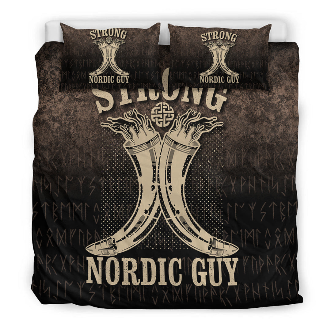 Viking Bedding Set Strong Nordic Guy