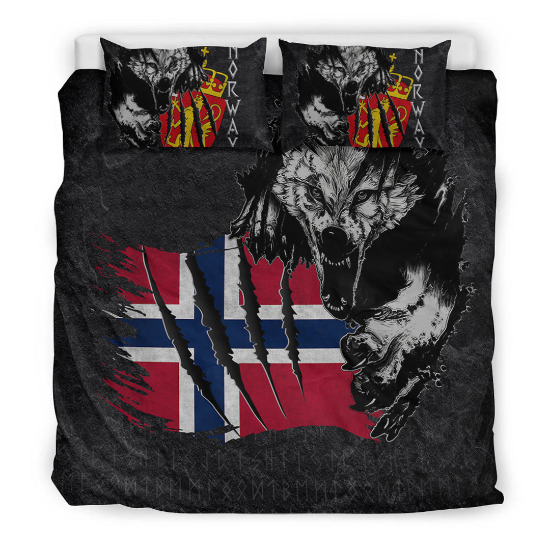 Viking Bedding Set Norway Wolf Style