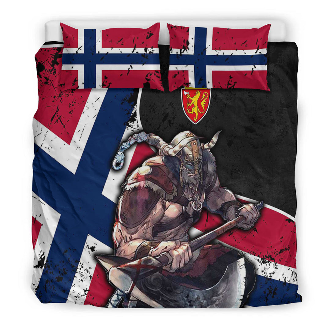 Viking Bedding Set Norway Warrior Brush Style