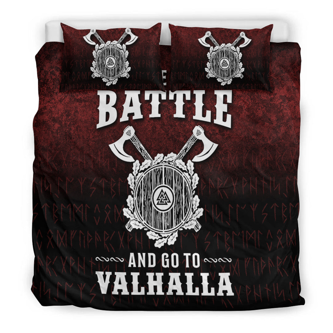 Viking Bedding Set Die in Battle and Go To Valhalla