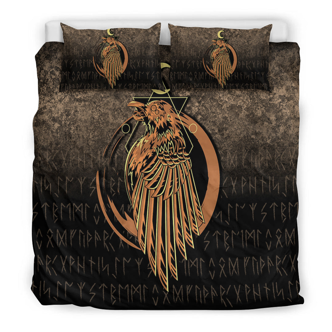 Viking Bedding Set Raven Viking Warrior Valhalla Norse