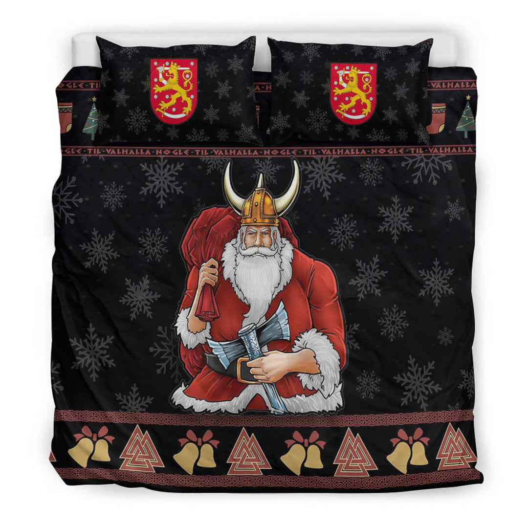 Viking Bedding Set Christmas Finland Santa