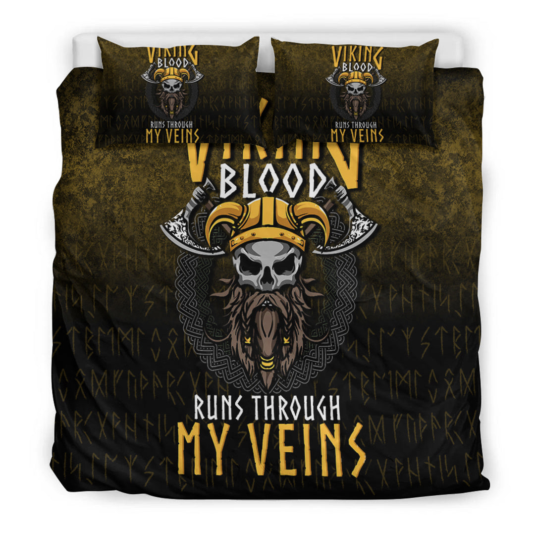 Viking Bedding Set Viking Blood Run Through My Veins Ver03