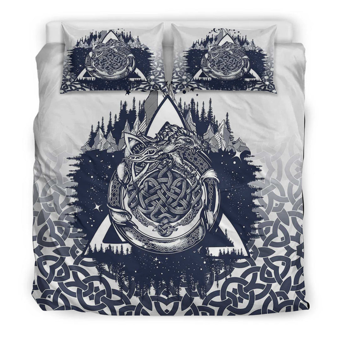 Viking Bedding Set Ouroboros Celtic Style Ver01