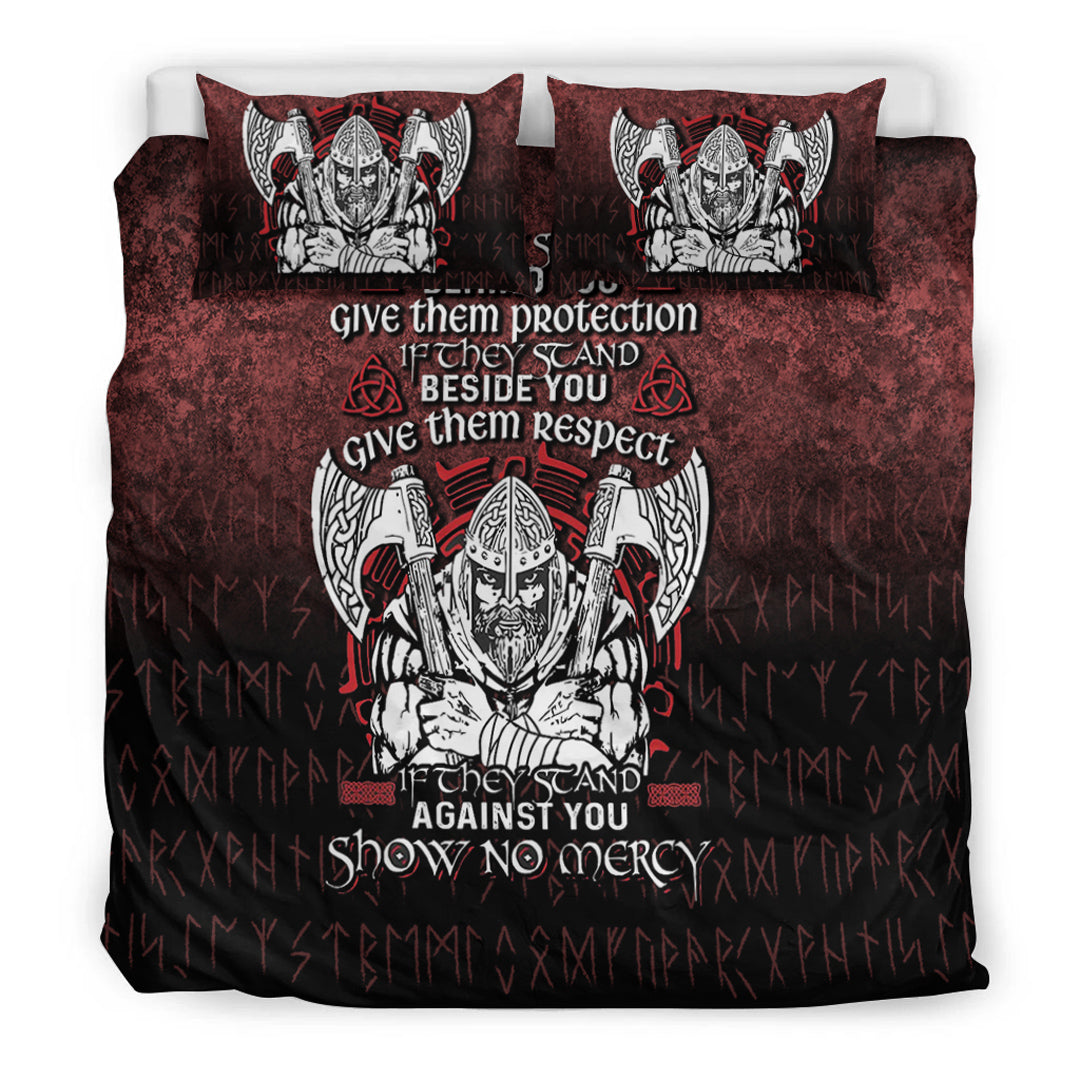 Viking Bedding Set Against You Show No Mercy