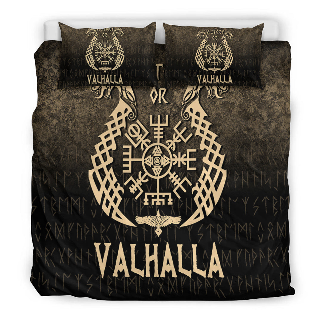 Viking Bedding Set Victory or Valhalla Gold Version