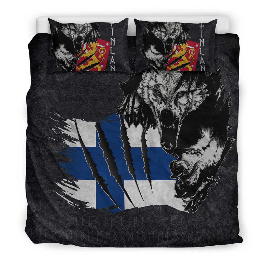 Viking Bedding Set Finland Wolf Style