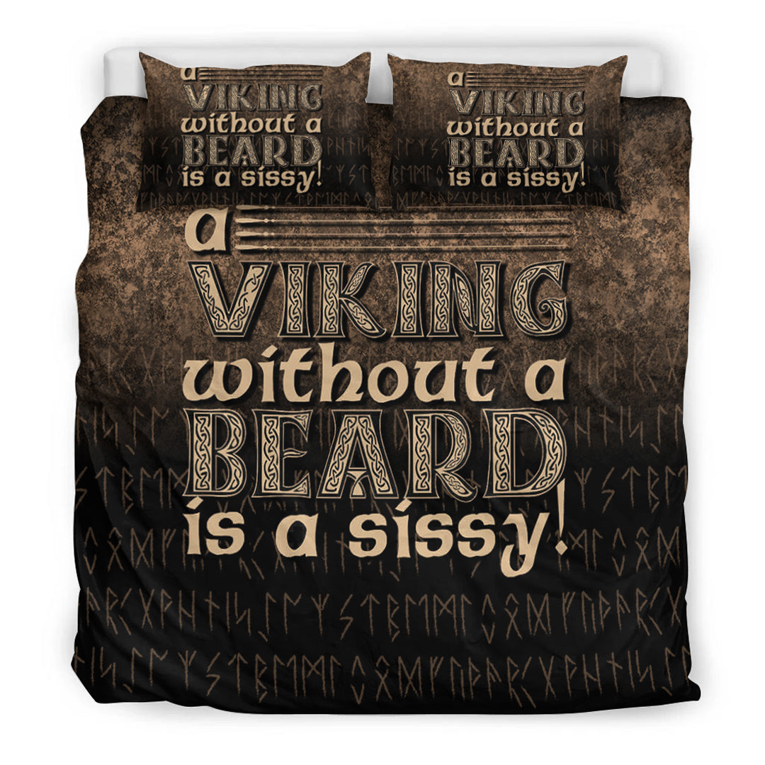 Viking Bedding Set A Viking Without a Beard Is A Sissy!