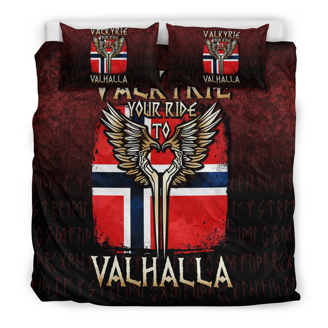 Viking Bedding Set Valkyrie Your Ride to Valhalla Norway