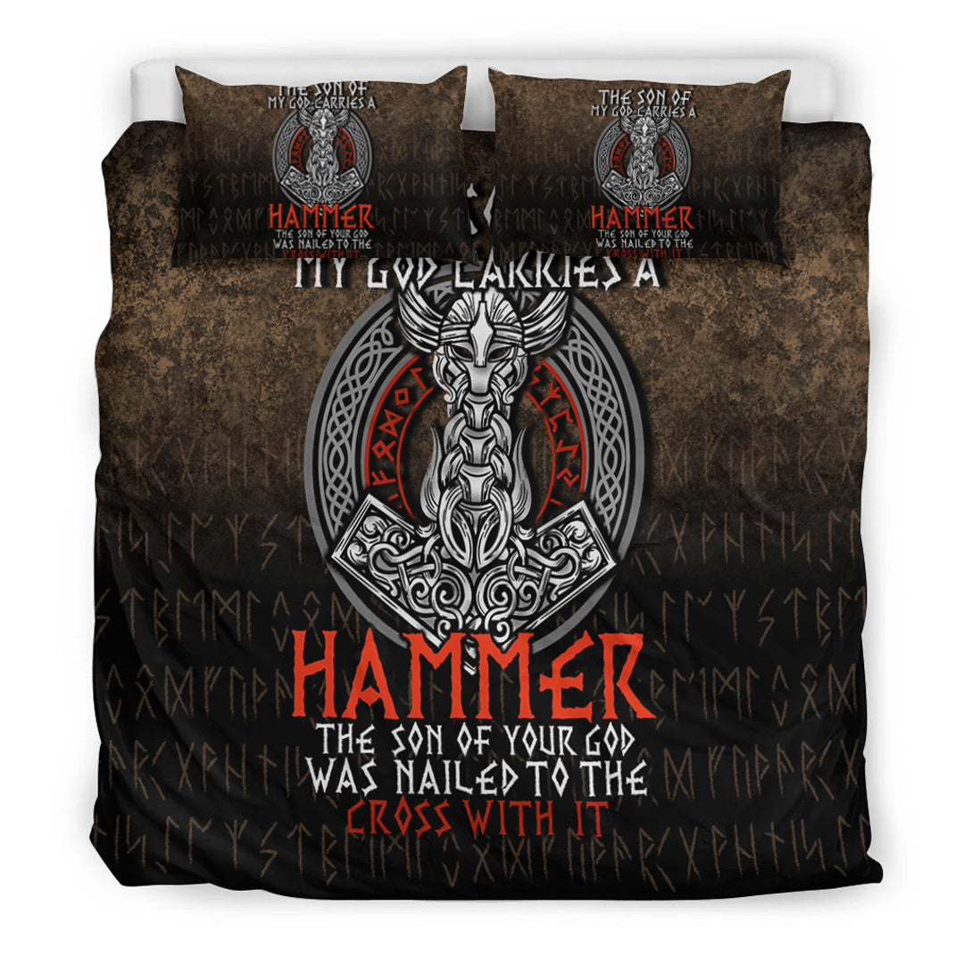 Viking Bedding Set The Son Of My God Odin Style