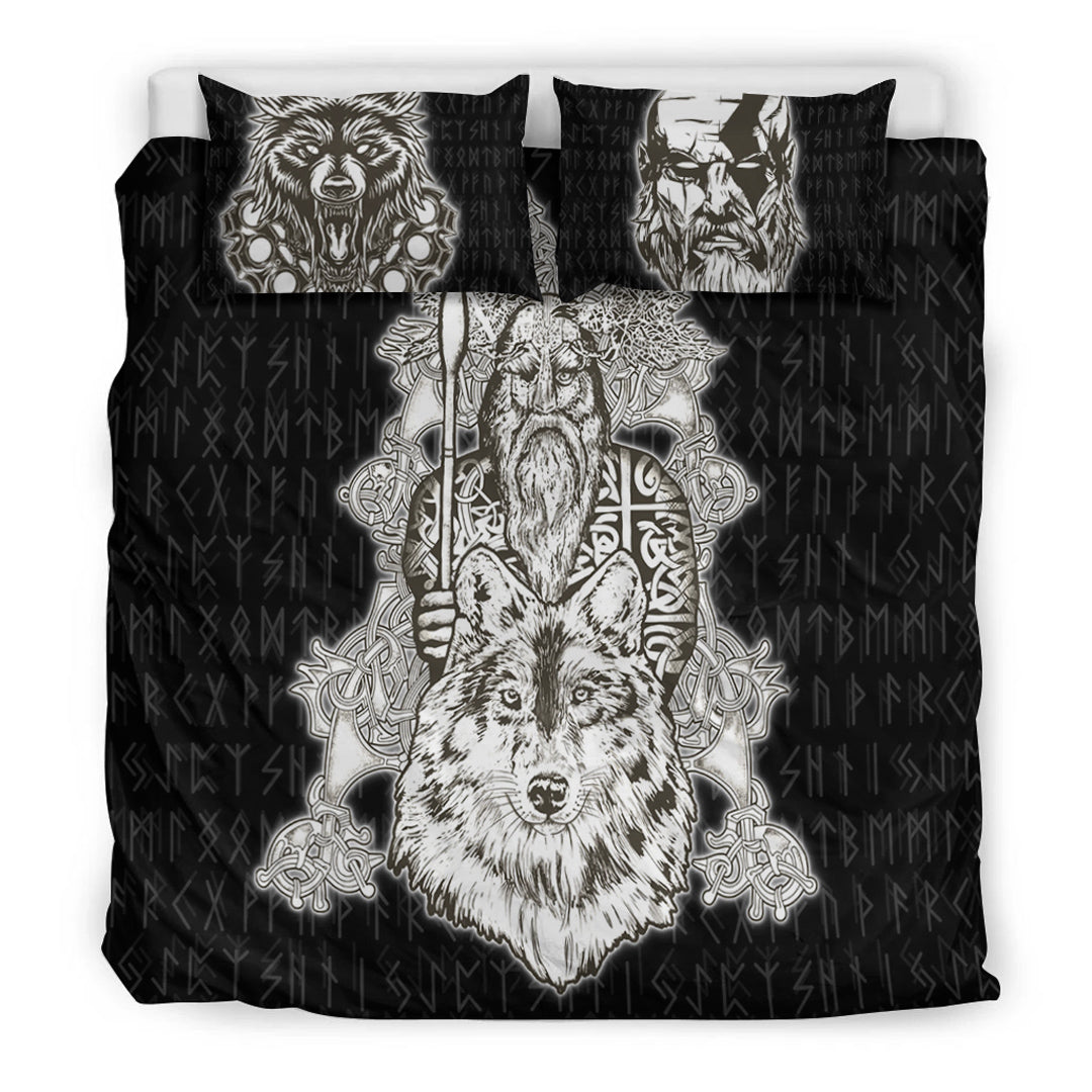 Viking Bedding Set Odin Wolf Viking Set