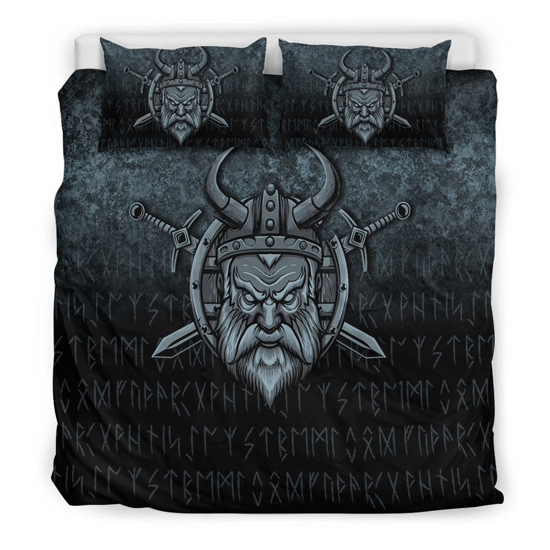 Viking Bedding Set Victory or Valhalla Warrior Ver02