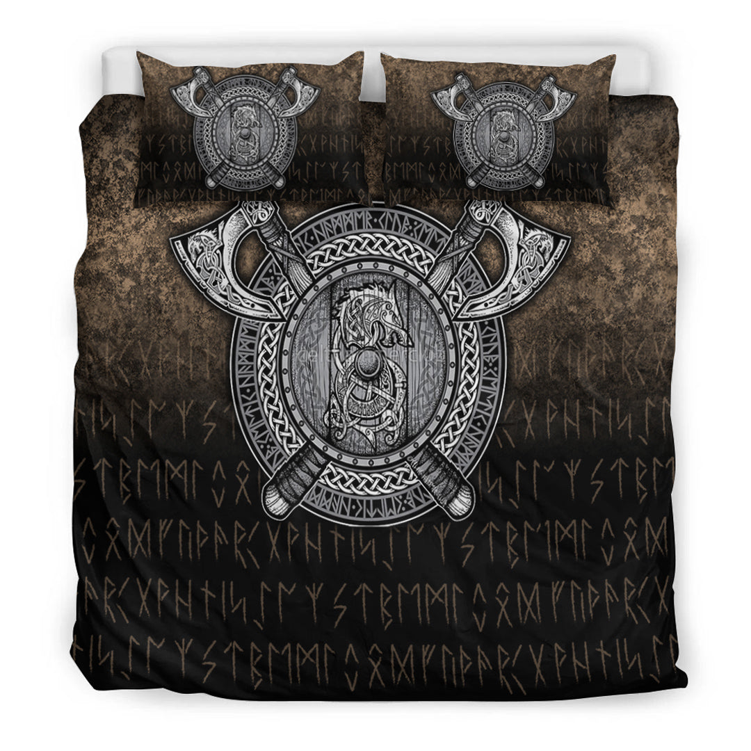 Viking Bedding Set Fenrir Viking Shield