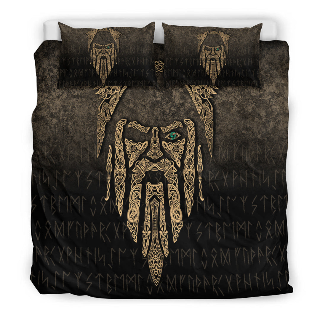 Viking Bedding Set Eye of Odin Gold Version