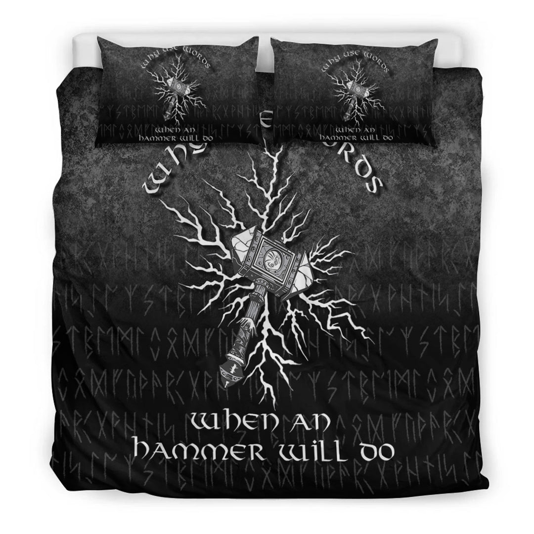 Viking Bedding Set Why Use Words When An Hammer Will Do