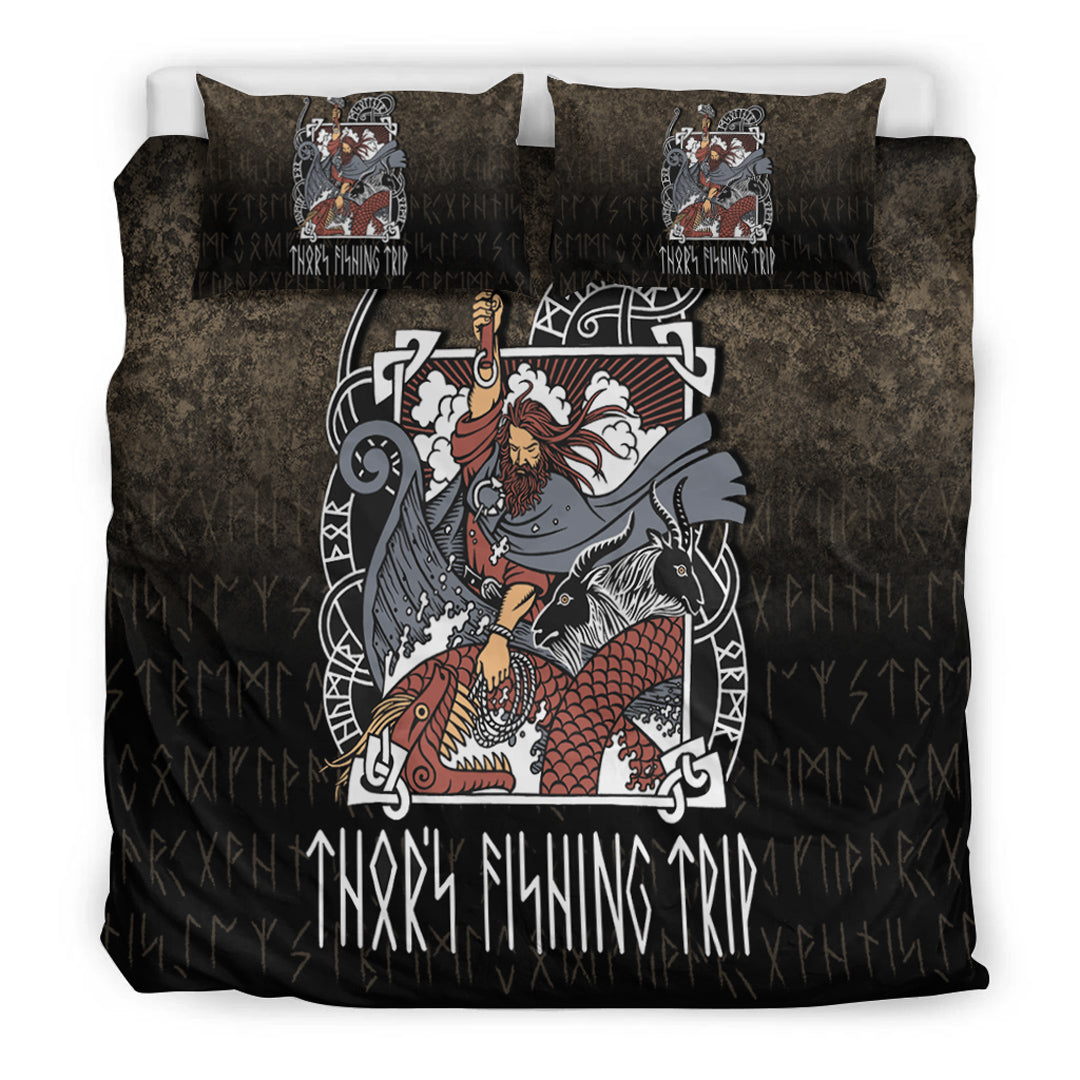 Viking Bedding Set Thor's Fishing Trip