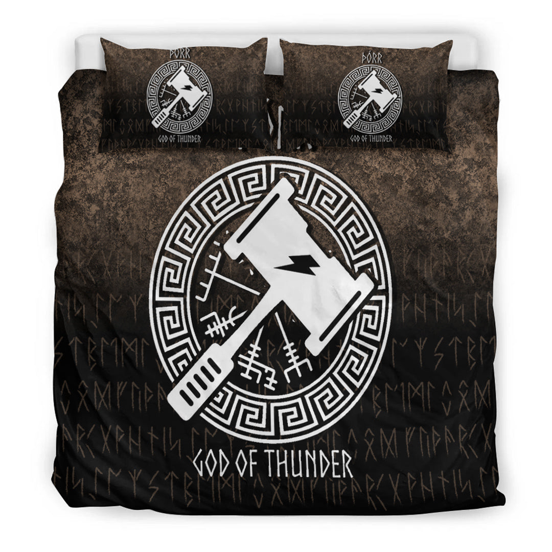 Viking Bedding Set Porr God Of Thunder