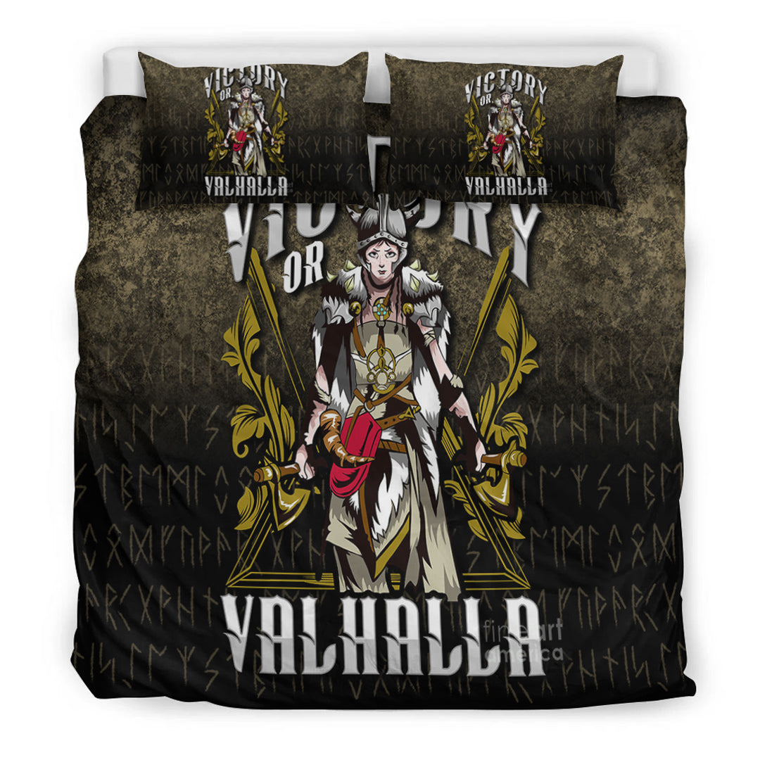 Viking Bedding Set Victory Or Valhalla Norse Myth Viking Historical