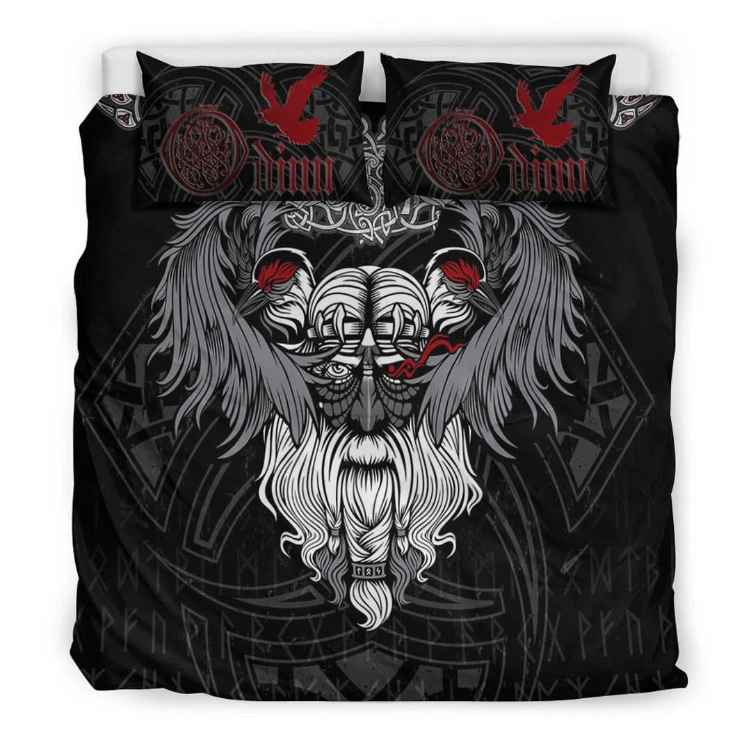 Viking Bedding Set God Odin and His Raven