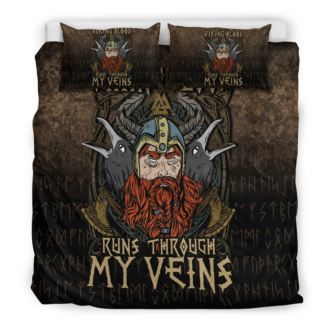 Viking Bedding Set Viking Blood Run Through My Veins Ver04