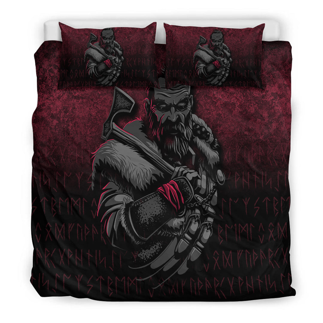 Viking Bedding Set Viking Warrior With Axe