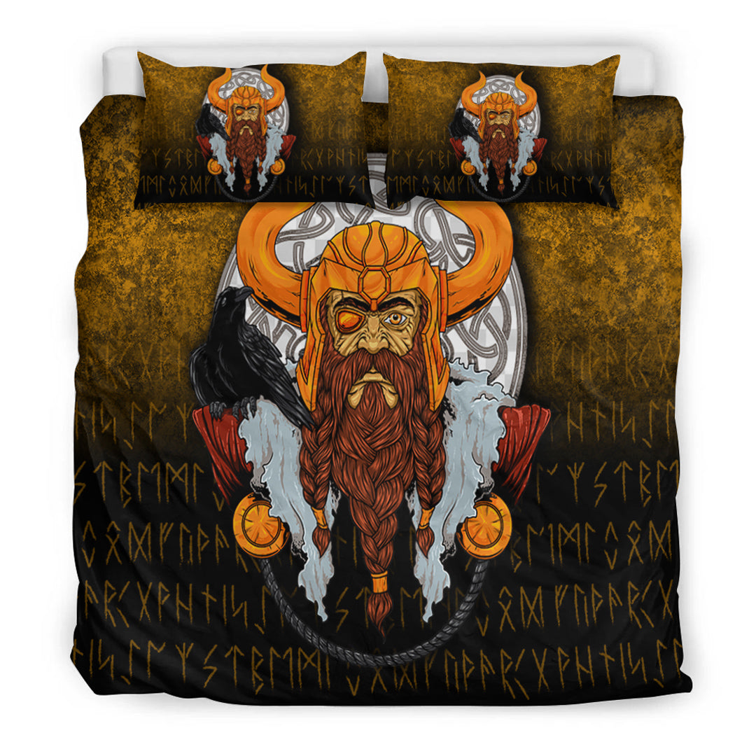 Viking Bedding Set Viking God Odin Raven