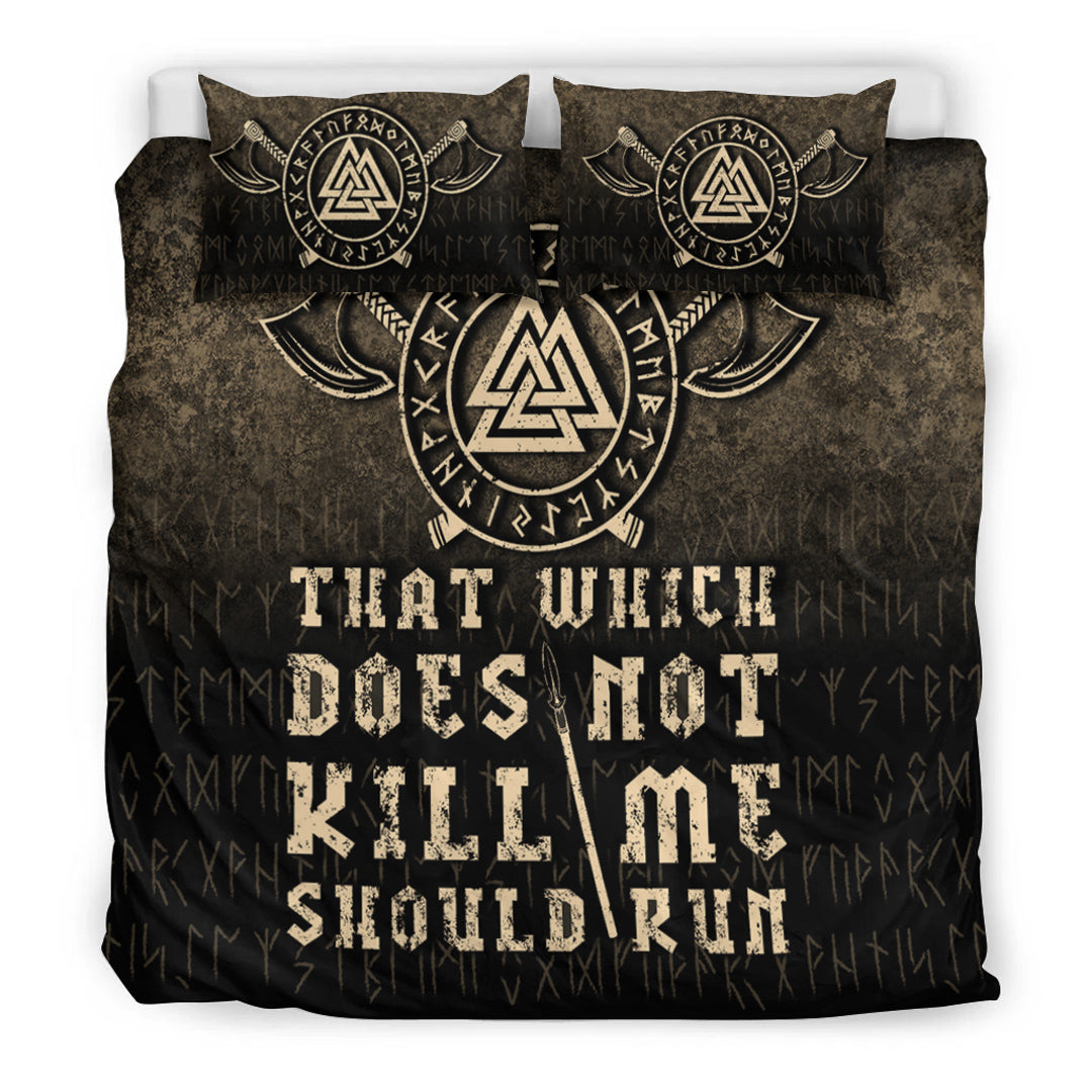 Viking Bedding Set That Which Does Not Kill Me Should Run