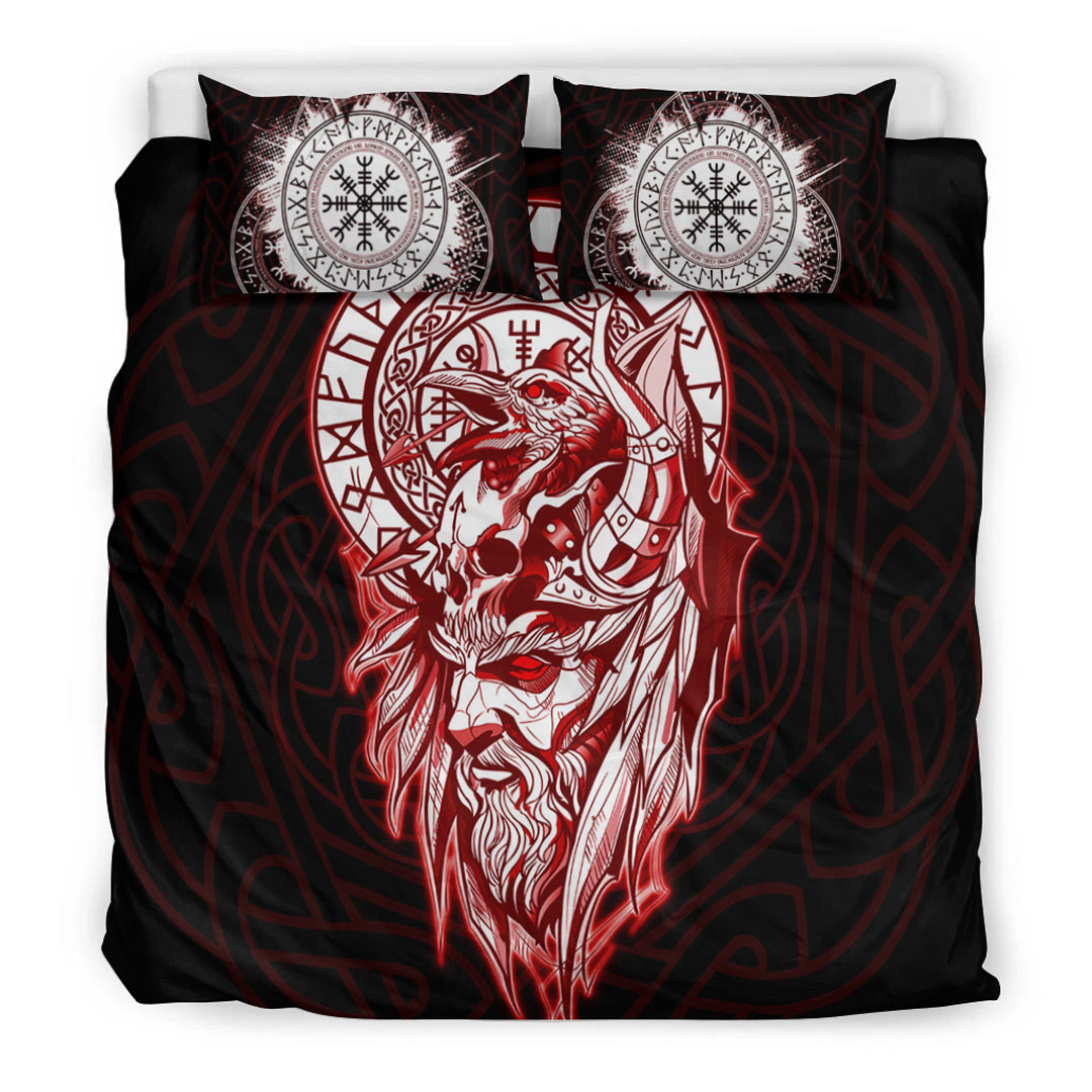 Viking Bedding Set Viking Odin Set Red