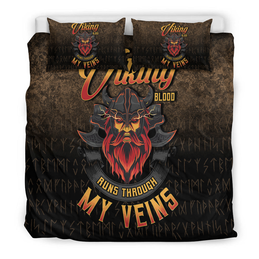 Viking Bedding Set Viking Blood Run Through My Veins Ver02