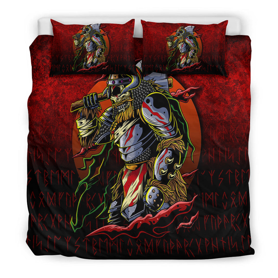 Viking Bedding Set Samurai Viking Warrior Ronin Berserk Armor Axe