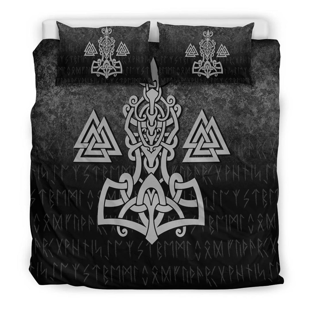 Viking Bedding Set Mjolnir and Valknut