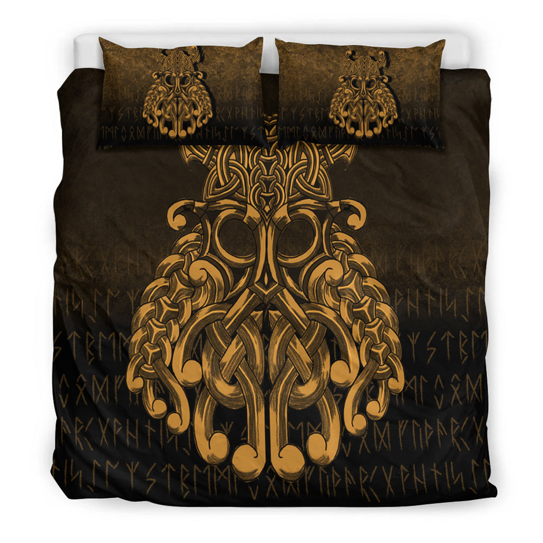 Viking Bedding Set Vikings Odin Valhalla Gold Version