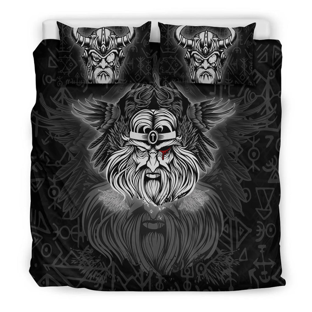 Viking Bedding Set Viking Odin Silver