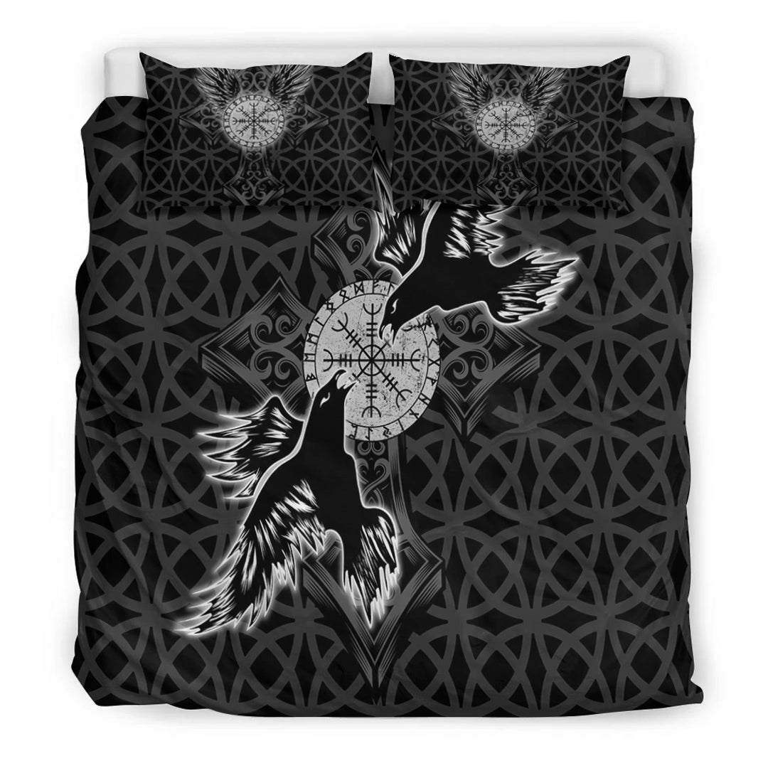 Viking Bedding Set Viking Raven Cross