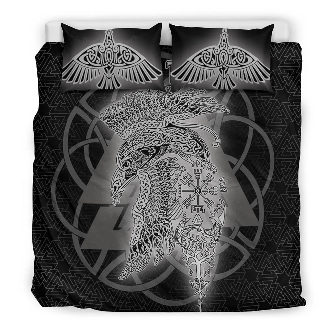 Viking Bedding Set Valknut Raven