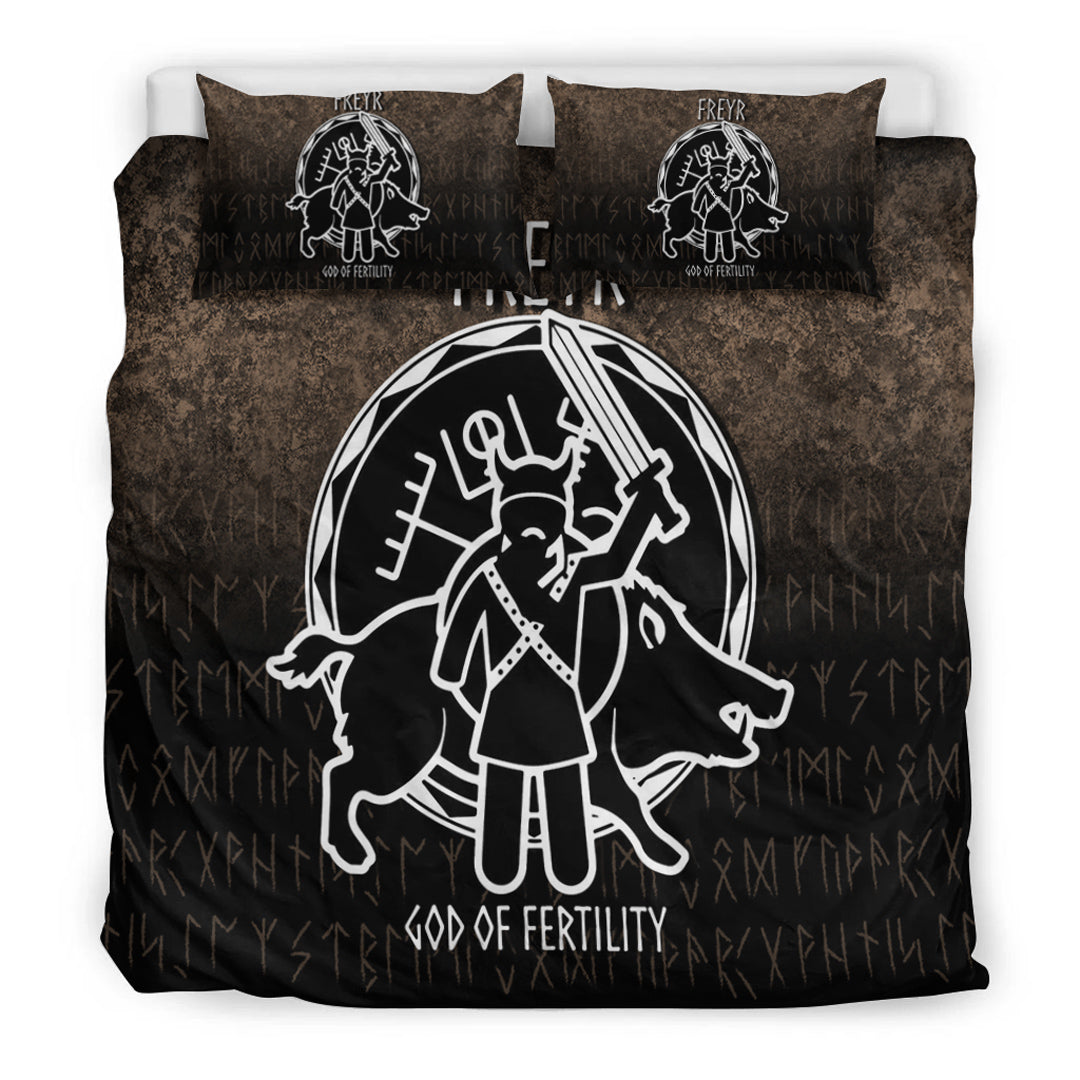 Viking Bedding Set Freyr God Of Fertility