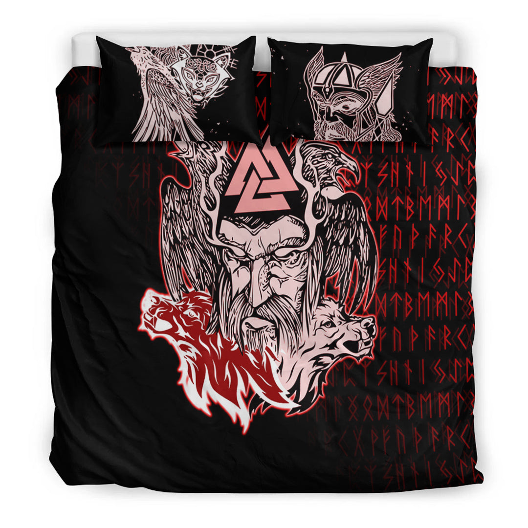 Viking Bedding Set Odin Viking Set Red