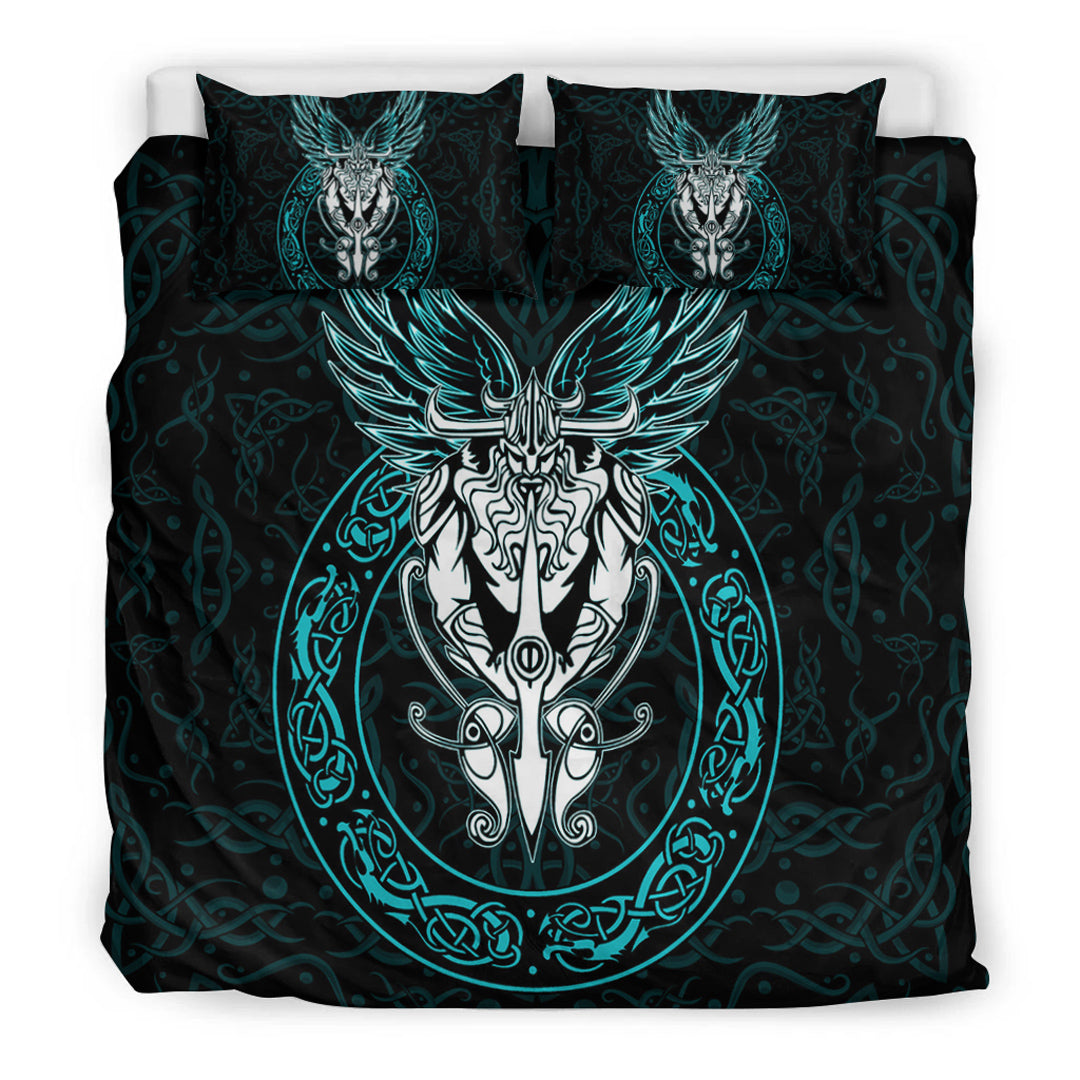 Viking Bedding Set OdinWing Viking Turquoise