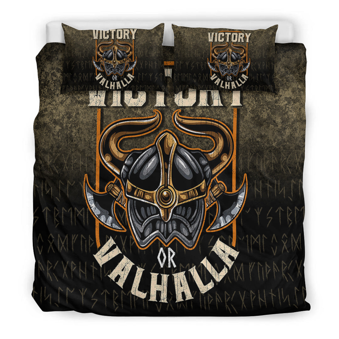 Viking Bedding Set Viking Mythology Victory Or Valhalla Norse